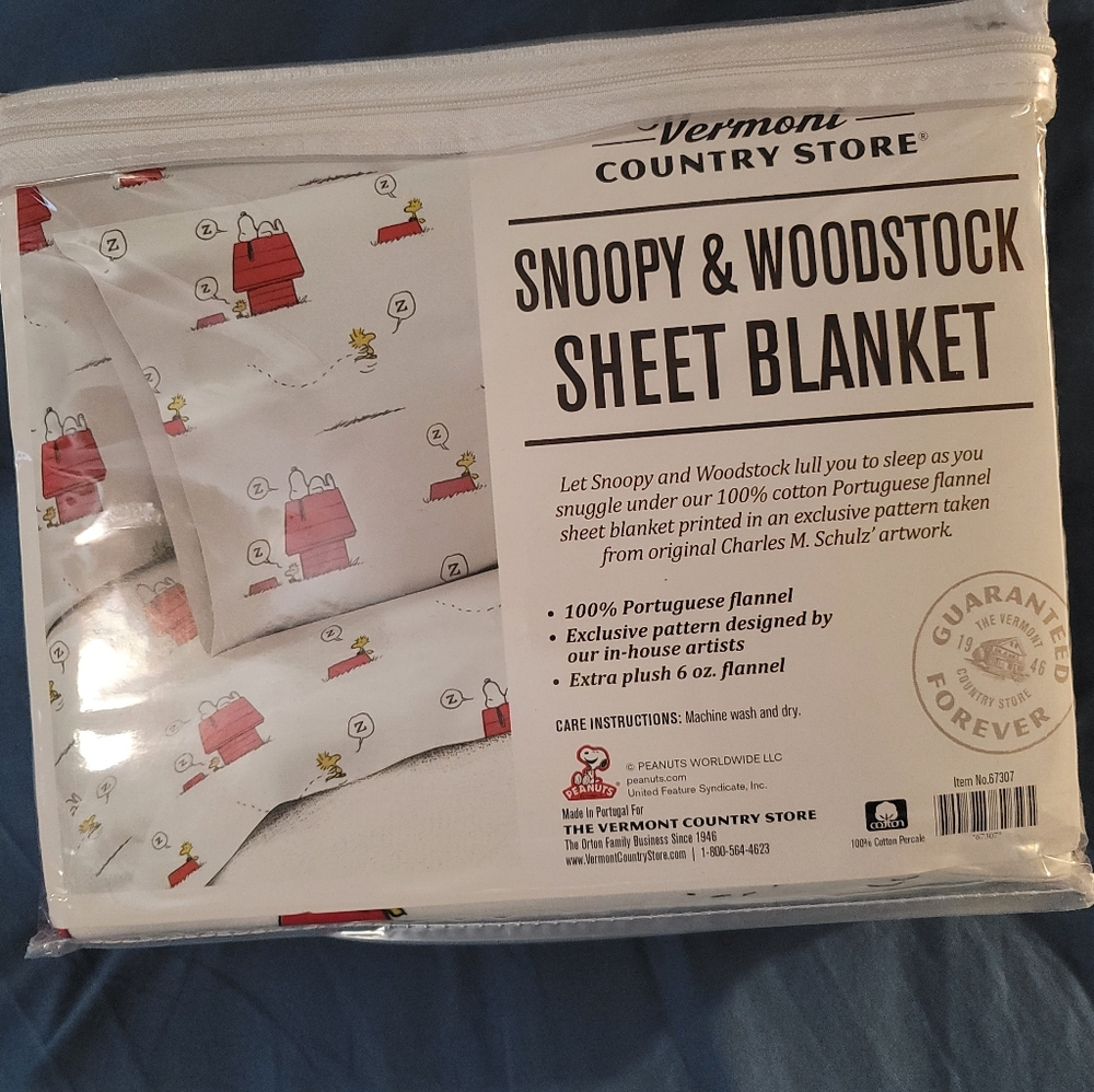 Snoopy and Woodstock Sheet Blanket